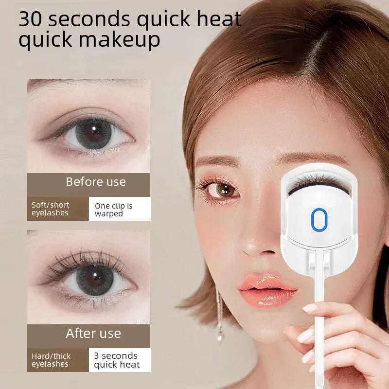 Electric Eyelash Curler Heating Eyelash Clip Fixed Shape Heating Clamp Beauty Tool Grooming Accessory