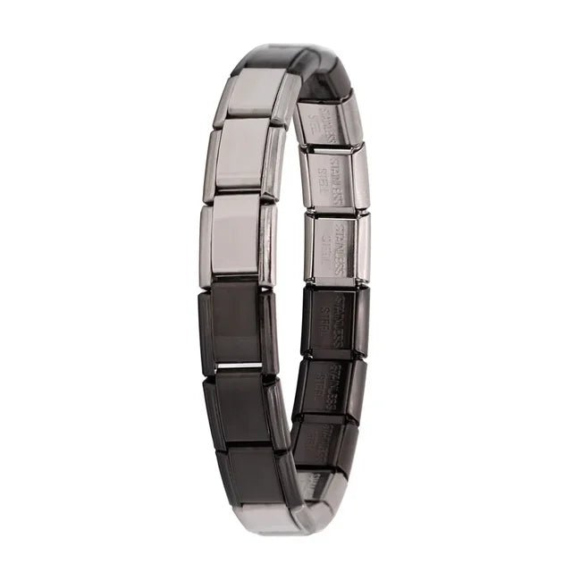 Hapiship New Women's Jewelry 9mm Width Itanlian Elastic Charm Bracelet Fashion Stainless Steel Bangle ST- - Akashicglobal